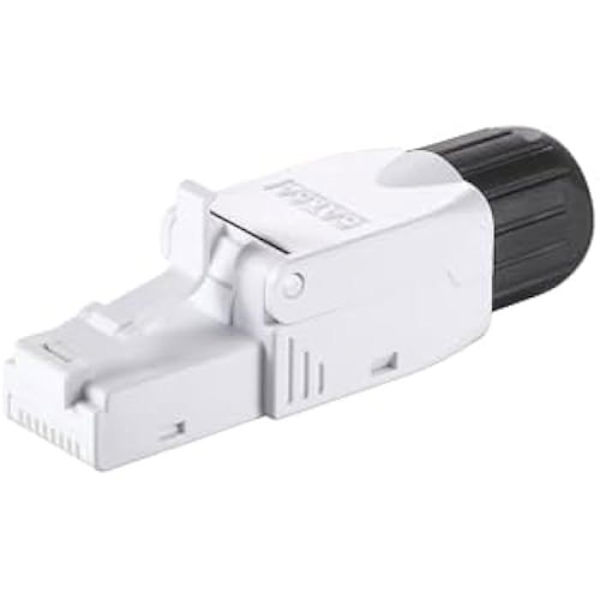 RJ45 Cat.6A-kontakt - UTRUSTNING - Set om 5 - Verktygsfri montering - Guldpläterad - RoHS-kompatibel