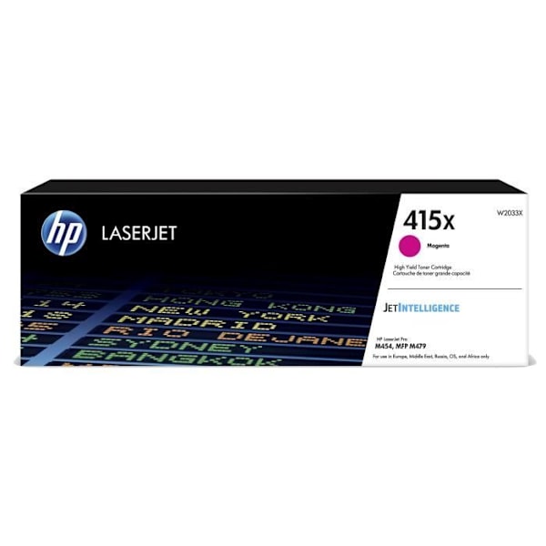 HP 415X original JMagenta-tonerkassett med hög kapacitet (W2033X) för HP LaserJet Pro M454, M479-skrivare