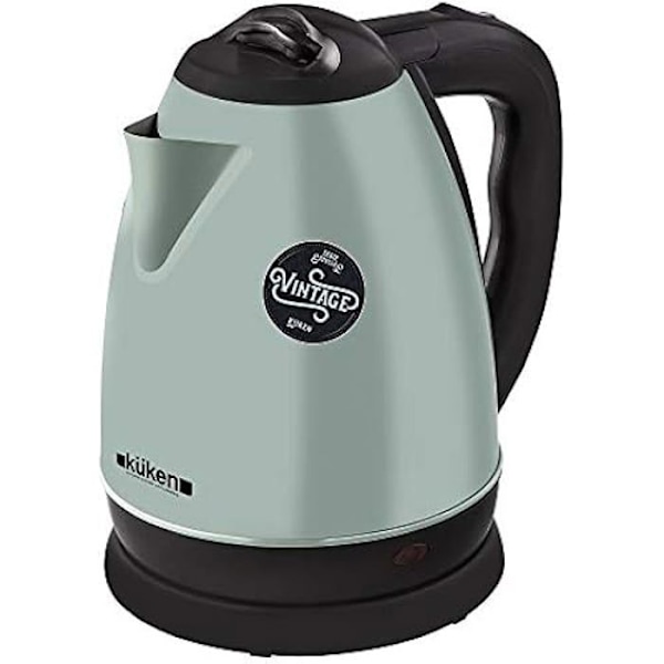 Vattenkokare - KUKEN - Vintage - Rostfritt stål - 2 L - 1500 W Grön