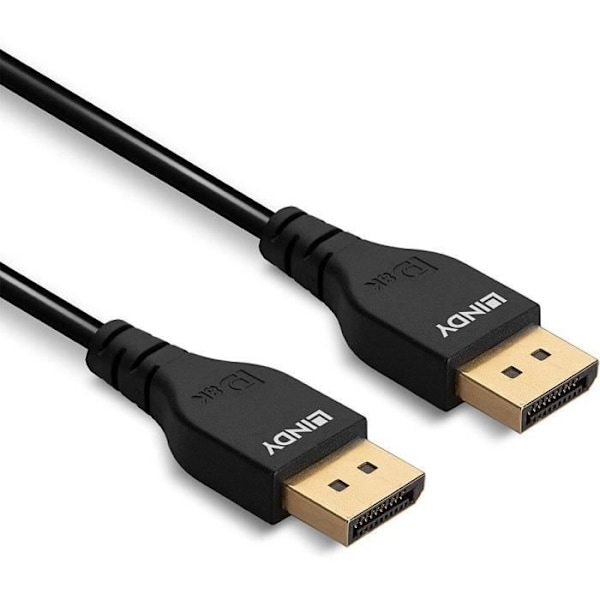 Lindy - 36461 - Slim DisplayPort 1.4-kabel, 1m