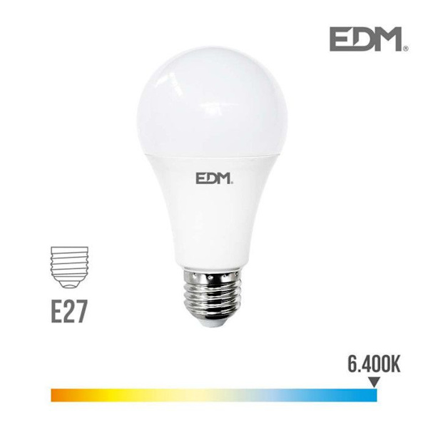 Standard LED-lampa E27 24W 2700 lm 6400K kallt ljus - EDM Dagens vita