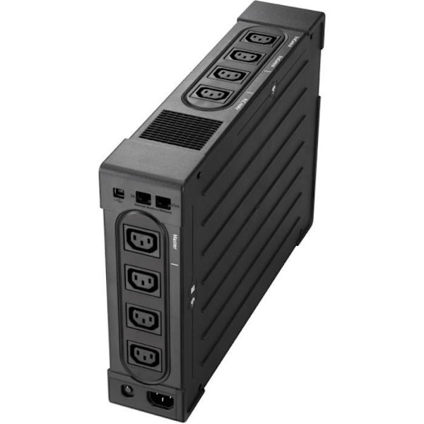 UPS - EATON - Ellipse PRO 1600 USB IEC - Line-Interactive UPS - 1600VA (8 IEC-uttag) - Standard överspänningsskydd - ELP1600IEC Svart