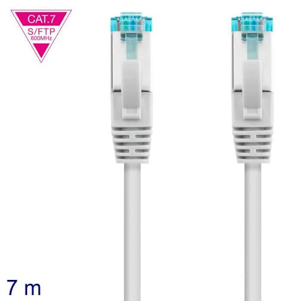 OCIODUAL NANOCABLE 10.20.1707 7m Cat.7 600Mhz LSZH SFTP PIMF Ethernet-kabel RJ45 LAN Local Area Network för PC Laptop PS4 PS5