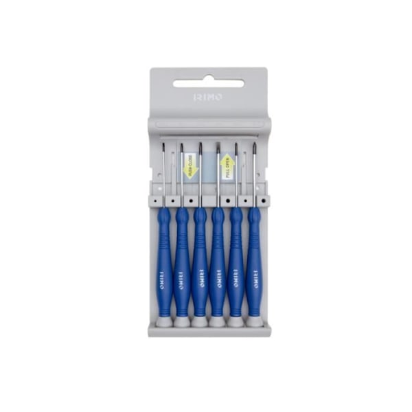 Irimo 461-6-B Precision slitsad och Phillips skruvmejselsats 6 delar svart