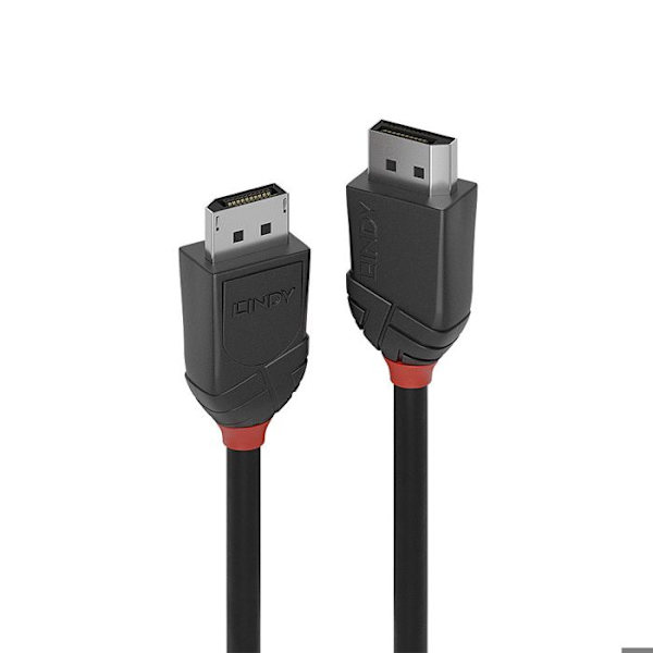 LINDY DisplayPort 1.2-kabel - svart linje - 1m