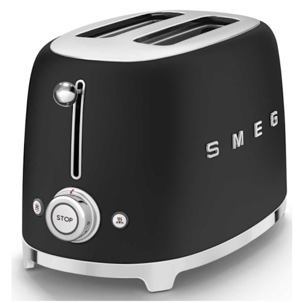 Brödrost - SMEG - TSF01BLMEU - Matt Svart - 950 Watts - 2 Skivor Matte svart