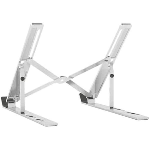 AISENS - LPS2M-173 - Justerbart skrivbordsställ för bärbar dator/surfplatta, Silver