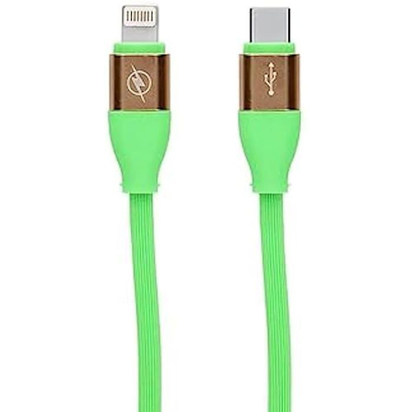 USB-kabel - KONTAKT - iPad/iPhone - Grön färg - Snabb anslutning - Hållbar Grön