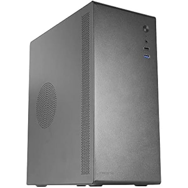 Tacens ORUMX500, Slim Micro-ATX Mini-Tower + 500W SFX-strömförsörjning, Ultrakompakt, stålchassi, 80 mm fläkt, svart