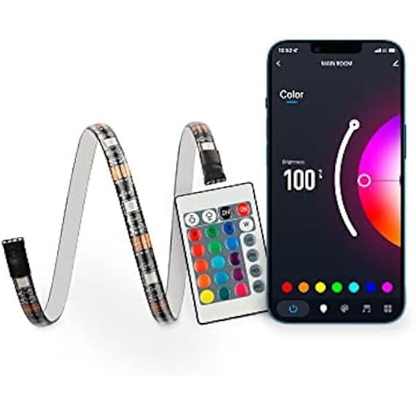 Ansluten LED-list för KSIX TV - Vardagsrum - Inomhus - LED - Flerfärgad - Modern - 5m - Fjärrkontroll