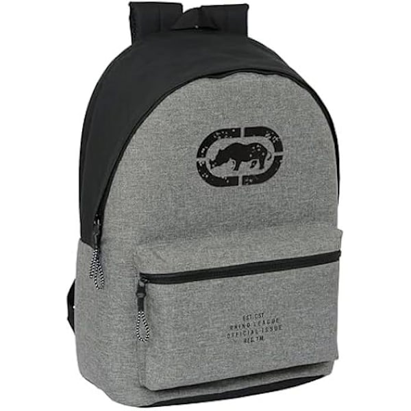 Safta ECKO UNLTD ryggsäck. RHINO - 14.1+usb - Grå/Svart - Återvunnet tyg - 31 x 18 x 44 cm Mörkgrå