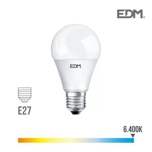 LED-lampa E27 12W Rund A60 Dagens vita