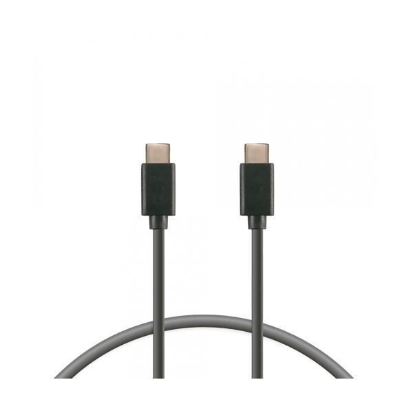 USB-laddningskabel - KSIX - BXCUC03S - USB-C (H) till USB-C (H) - 1 meter - Svart