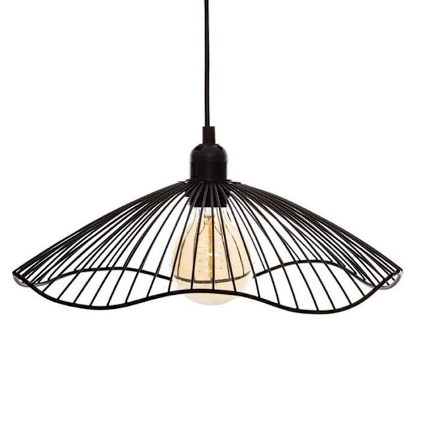 Pendel i metall - Modern stil - Svart - Ø 34 cm - Fil Galt Svart