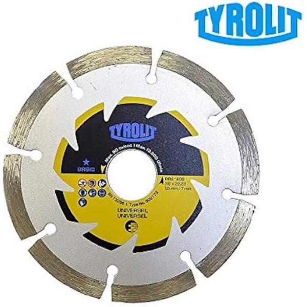 Universal diamantklinga - TYROLIT - 115 x 1,8 x 22,2 - Snabb skärning och självkylning