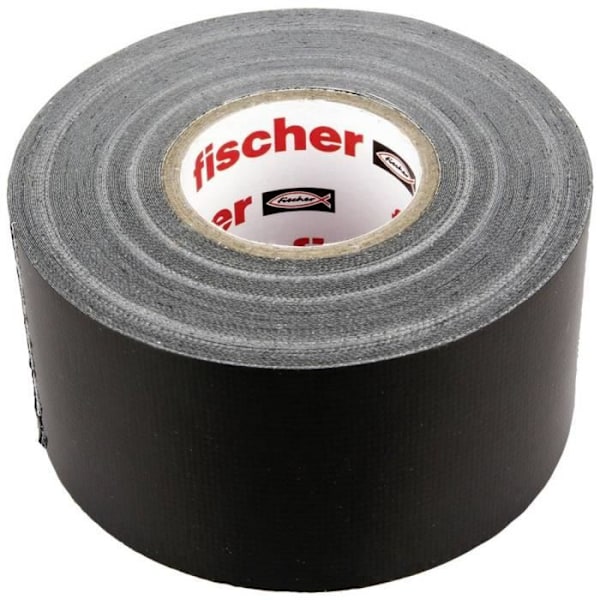 Tygbans tejp - FISCHER - GOW 560903 - Väderbeständig - 25 m x 48 mm - Multifunktionell Svart