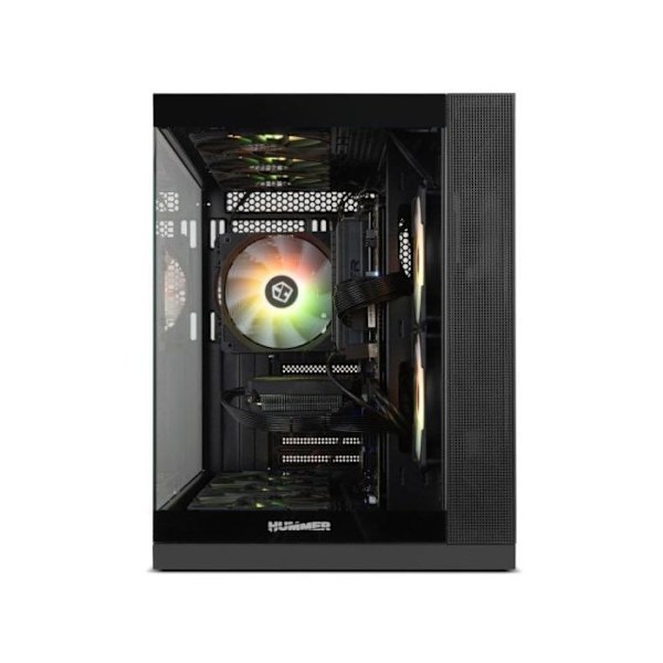PC-chassi - NOX XTREME PRODUCTS - Hummer Astra Neo Black - Tempererat glas - USB 3.0 - Kompatibel med ATX