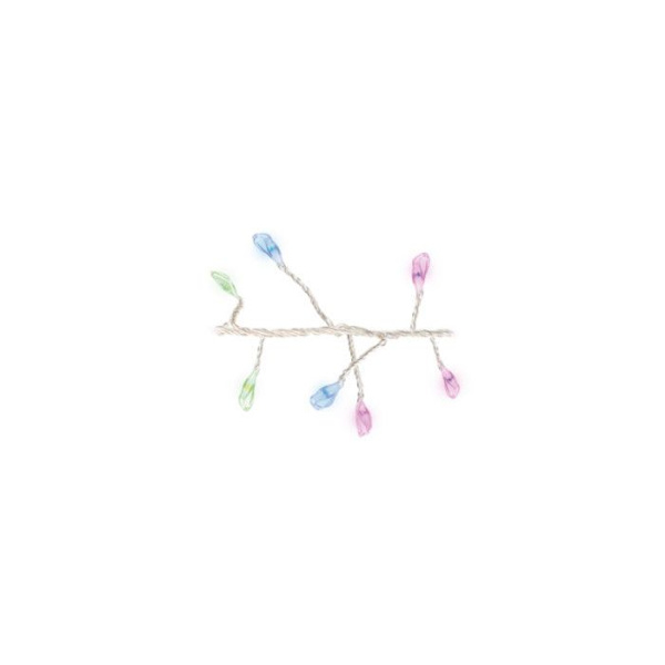 EDM silvertrådsgirlang - Julstämning - flerfärgad - 100 mikro-LED - 1,5 m - 71276