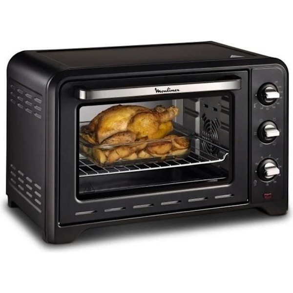 MOULINEX Optimo Elektrisk ugn, Stående, 33L, varmluft, 6 lägen, Termostat 240 °C, Timer OX464810 Svart