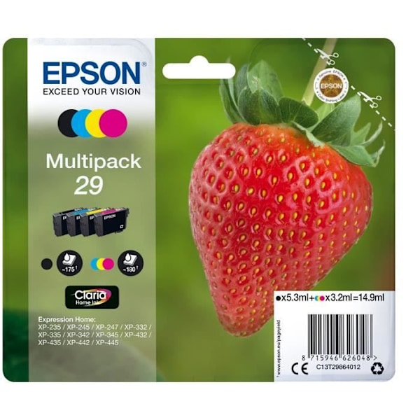 Epson bläckpatron JORDGubbsförpackning 4CL