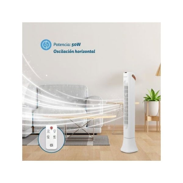 Fläkt - Grunkel - TF-DSG GR - 50W - 3 Hastigheter - Fjärrkontroll - Timer Vit