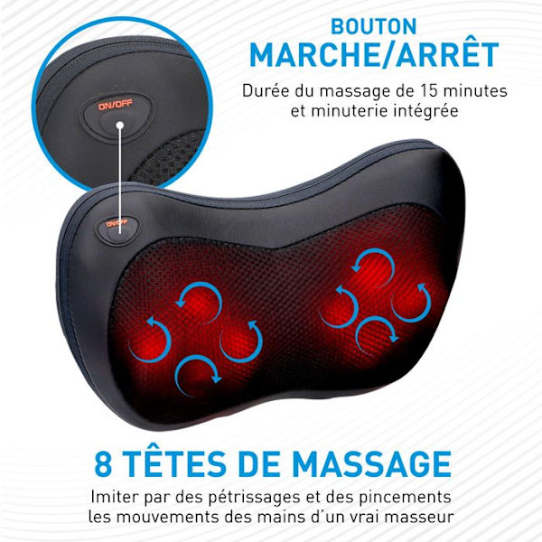 Massagekudde - Grundig - Lokal massage - Infraröd värme - Automatisk avstängning