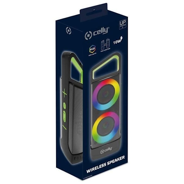Bluetooth-högtalare - Celly - Bärbar - Flerfärgad - Trådlös - 21,75 cm x 18,15 cm mångfärgad