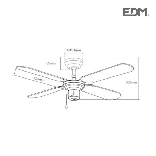 Baltico modell takfläkt 50W Ø102CM Vit 65M3/MIN Vit