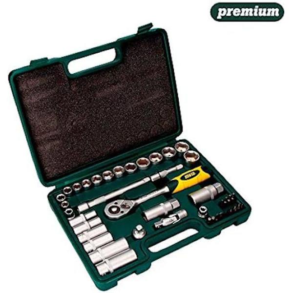 Bocallave set - EDM - EK502 - 40 delar - 3/8" - Cr.V Flerfärgad