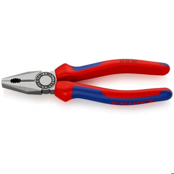Universaltång - KNIPEX - 0302180 - polerad - bi-material - 180 mm