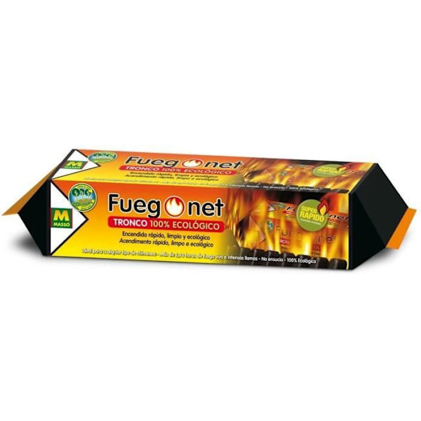 Coffert - FUEGO NET - Fuegonet 231095N - Brun - Massivt trä - Snabb tändning kastanj
