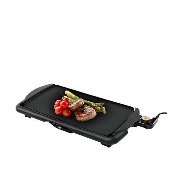 Grillplancha - EDM - Svart - 2000 W - Non-stick - Mått 57x28,5 cm Svart