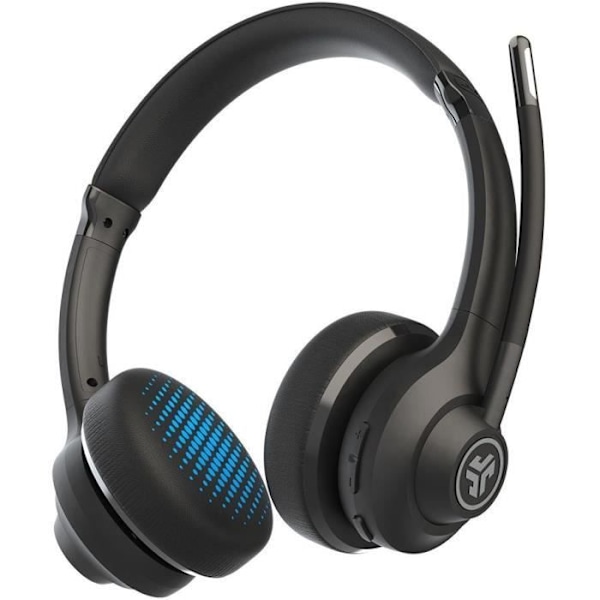 JLab Audio - GO Work Wireless Headset Svart - Trådlösa hörlurar - Bluetooth - 45h BT batteritid Svart