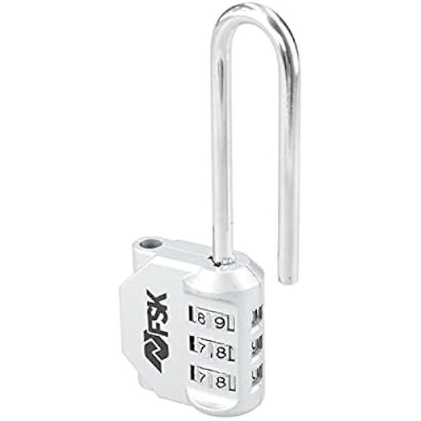 Kombinationshänglås - FERRESTOCK - FSKCAN329SI - 3 siffror - 30 mm - Silverzink Pengar