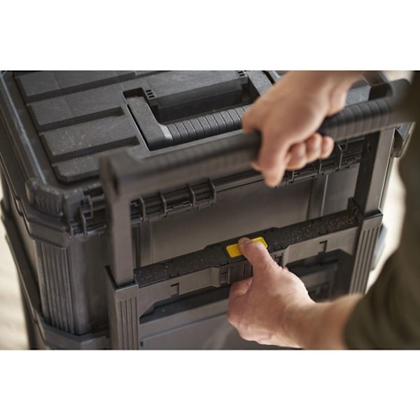 3 i 1 vagn - STANLEY - STST83319-1 - 4 hjul - Kapacitet 45 kg - Teleskophandtag Svart