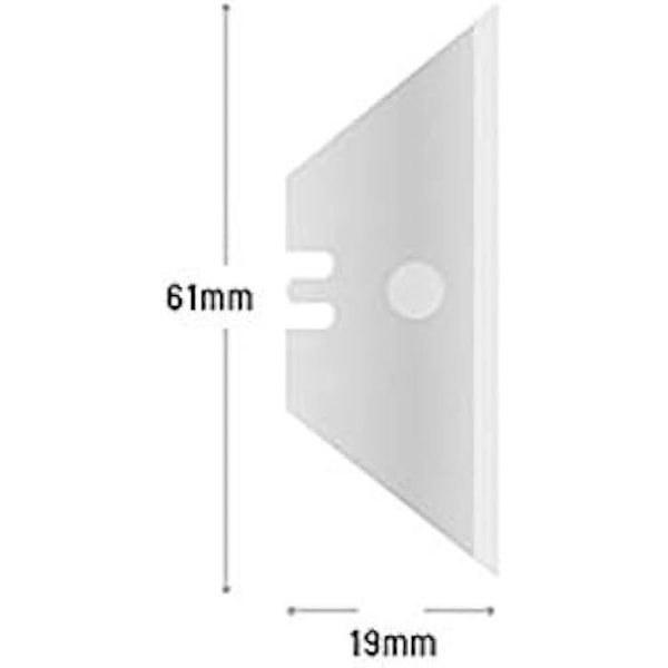 Ferrestock FSKTWR100 trapetsformade ersättningsblad för kniv eller rakhyvel med 19 mm blad - 100 enheter