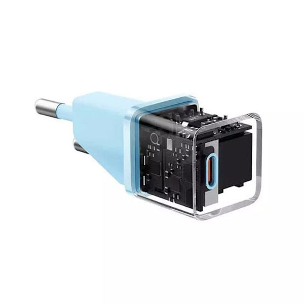 Snabbladdare - Baseus - GaN 5 Mini - 20W - Europeisk version - Blå färg Blå