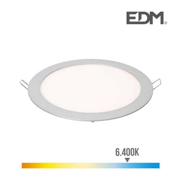 Rund infälld LED-downlight 20W 6400K 1500lm - Lumeco 31566 - matt krom - hög prestanda Dagens vita