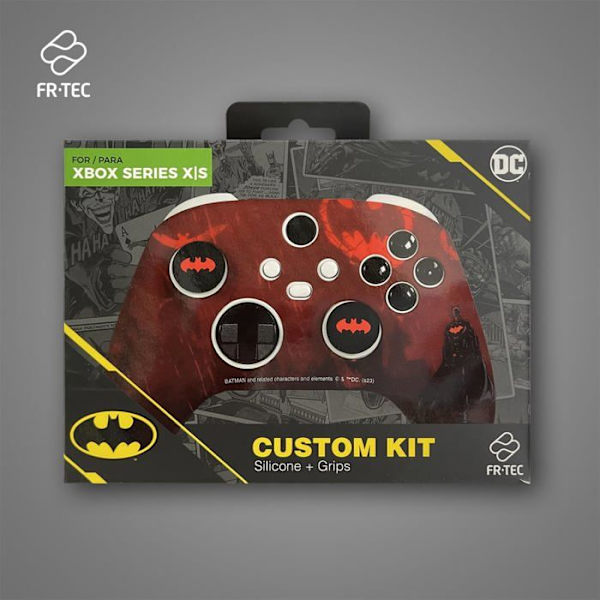 Fr-tec videospelstillbehörspaket DC CUSTOMKIT BATMAN skyddsfodral röd och svart