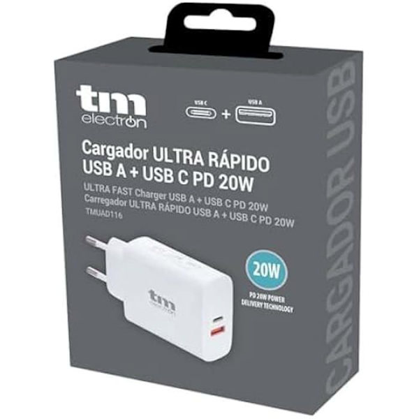 TM Electron Dual USB A + C PD Laddare 20 W TME