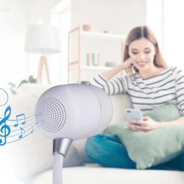 LED-lampa - GRUNDIG - 3-i-1 - Trådlös Laddare - Bluetooth-högtalare - Vit Vit