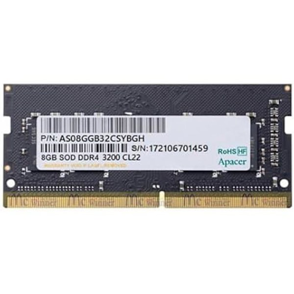 APACER MEMORIA RAM ES.08G21.GSH 8GB/ DDR4/ 3200MHZ/ 1.2V/ CL22/ SODIMM