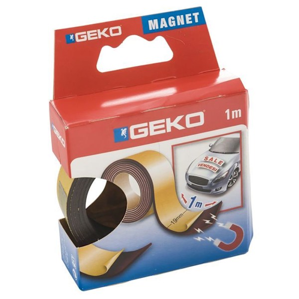 Magnetisk självhäftande remsa 19mm x 1m Svart