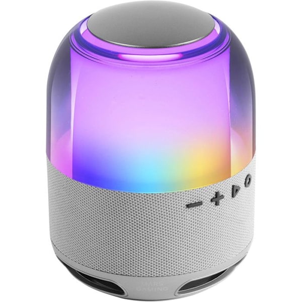 Trådlös Bluetooth-högtalare - Mars Gaming - MS-FLOW - 15W DeepBass - RGB Orbilight 360° - Bluetooth 5.3 Vit