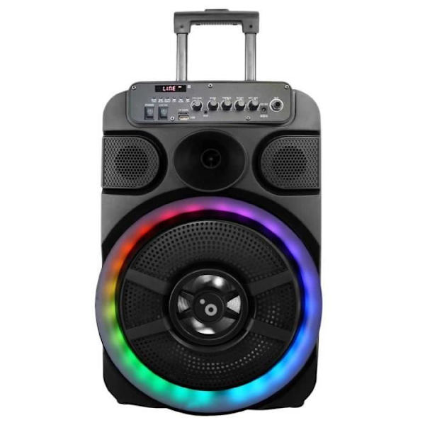 Bluetooth-högtalare - Sunstech - Muscle S12 - 40W - Karaoke - Flerfärgad LED-belysning Flerfärgad