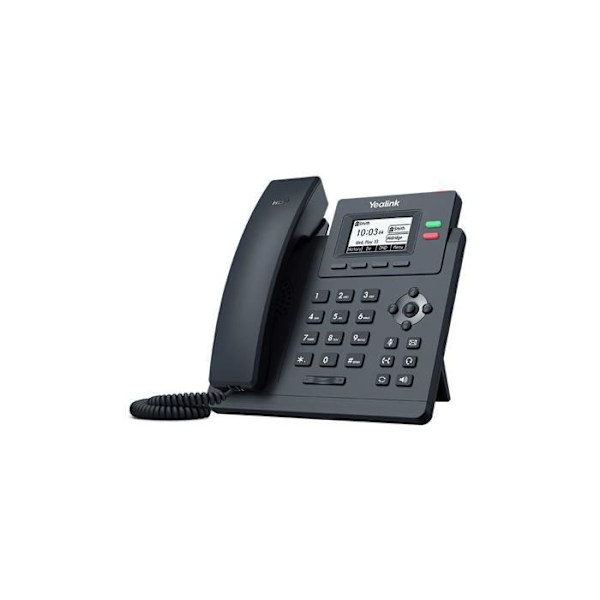 Yealink T31P IP-telefon - 2 Poe SIP-konton - Svart Svart
