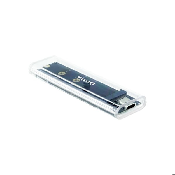 TOOQ TQE-2200 - Externt hölje för M.2 NGFF/NVMe SSD, transparent hölje, RGB
