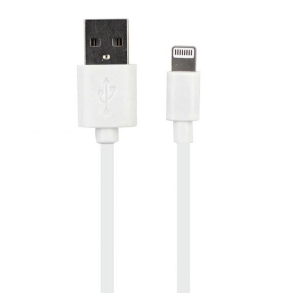 Laddnings- och synkroniseringskabel - Myway - USB Lightning 2.1A - 1 m - Vit - USB 2.0