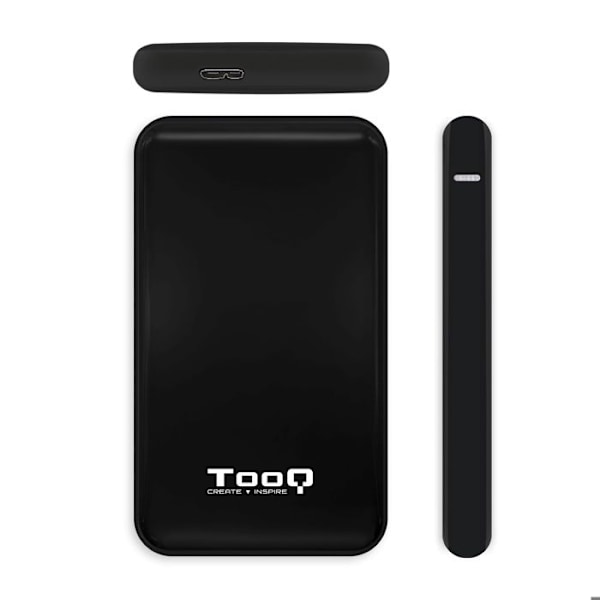 Externt hölje - TooQ - TQE-2528 - USB 3.1 - S-ATA - 4To - 2,5 tum Svart