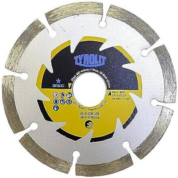Universal diamantklinga - TYROLIT - 115 x 1,8 x 22,2 - Snabb skärning och självkylning